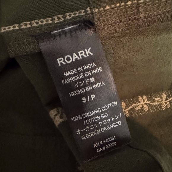 Roark NWT Small Dark Military Green Pic Tank Top Cropped Beach Boho Sleeveless - Picture 6 of 7